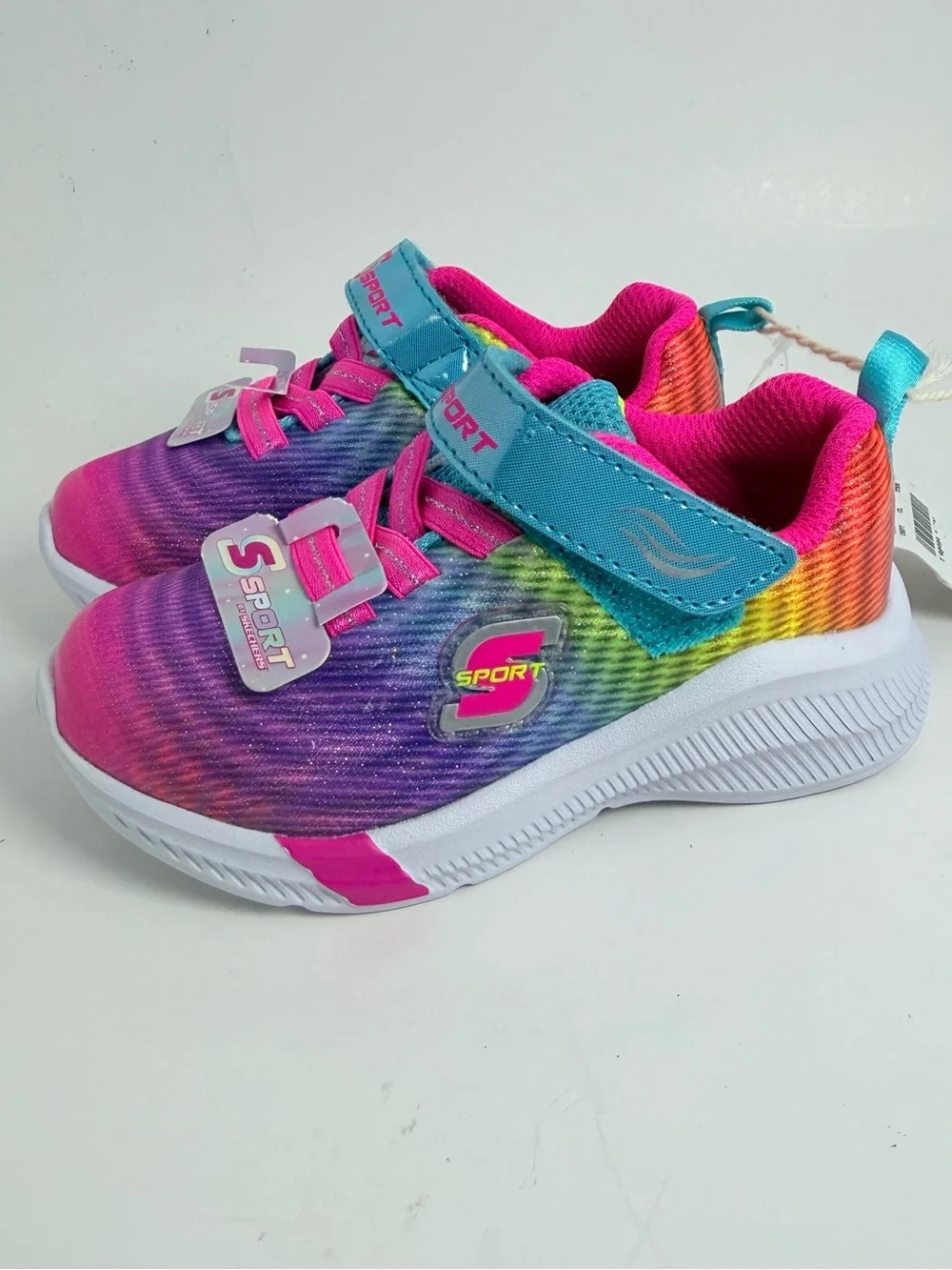Skechers Kids Tie-Dye Rainbow Sneakers - Pink, Blue, Purple, Yellow